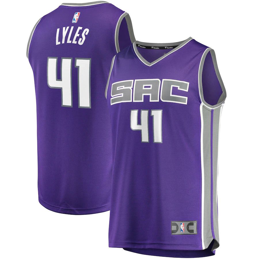 Men Sacramento Kings #41 Trey Lyles Fanatics Branded Purple Fast Break Replica NBA Jersey